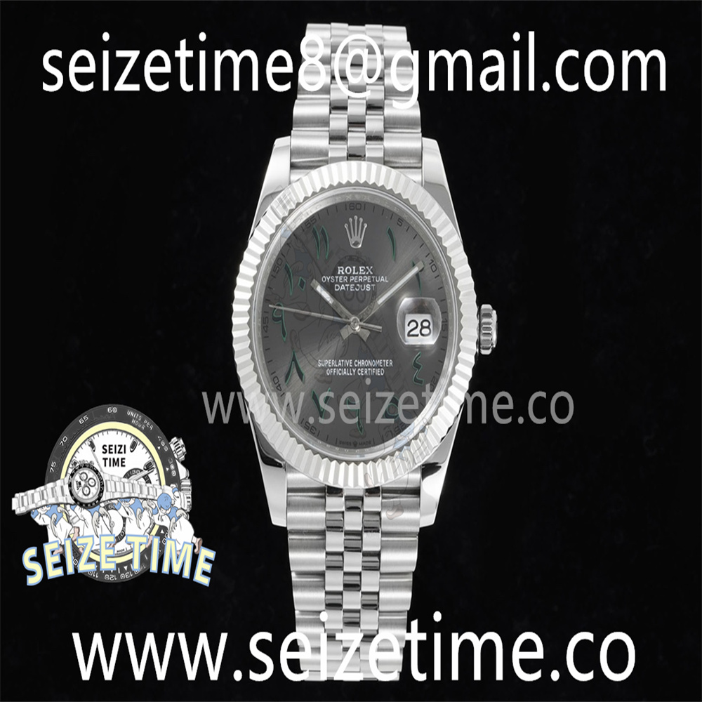 DateJust 41 126334 DIWF 1:1 Best Edition 904L Steel Gray Dial Arabic Marker on Jubilee Bracelet SA3235