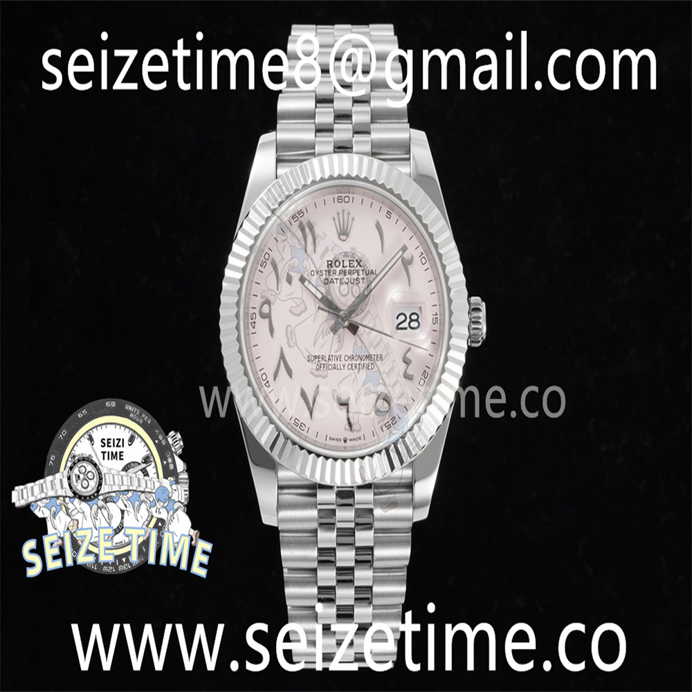 DateJust 41 126334 DIWF 1:1 Best Edition 904L Steel Pink Dial Arabic Marker on Jubilee Bracelet SA3235