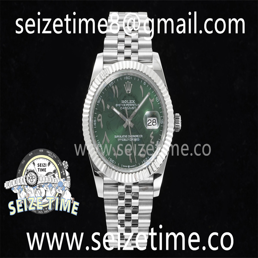 DateJust 41 126334 DIWF 1:1 Best Edition 904L Steel Green Dial Arabic Marker on Jubilee Bracelet SA3235