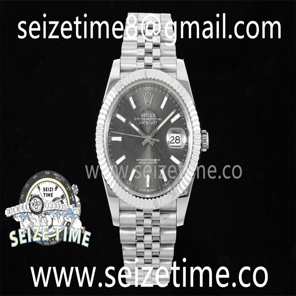 DateJust 41 126334 DIWF 1:1 Best Edition 904L Steel Gray Stick Dial on Jubilee Bracelet SA3235