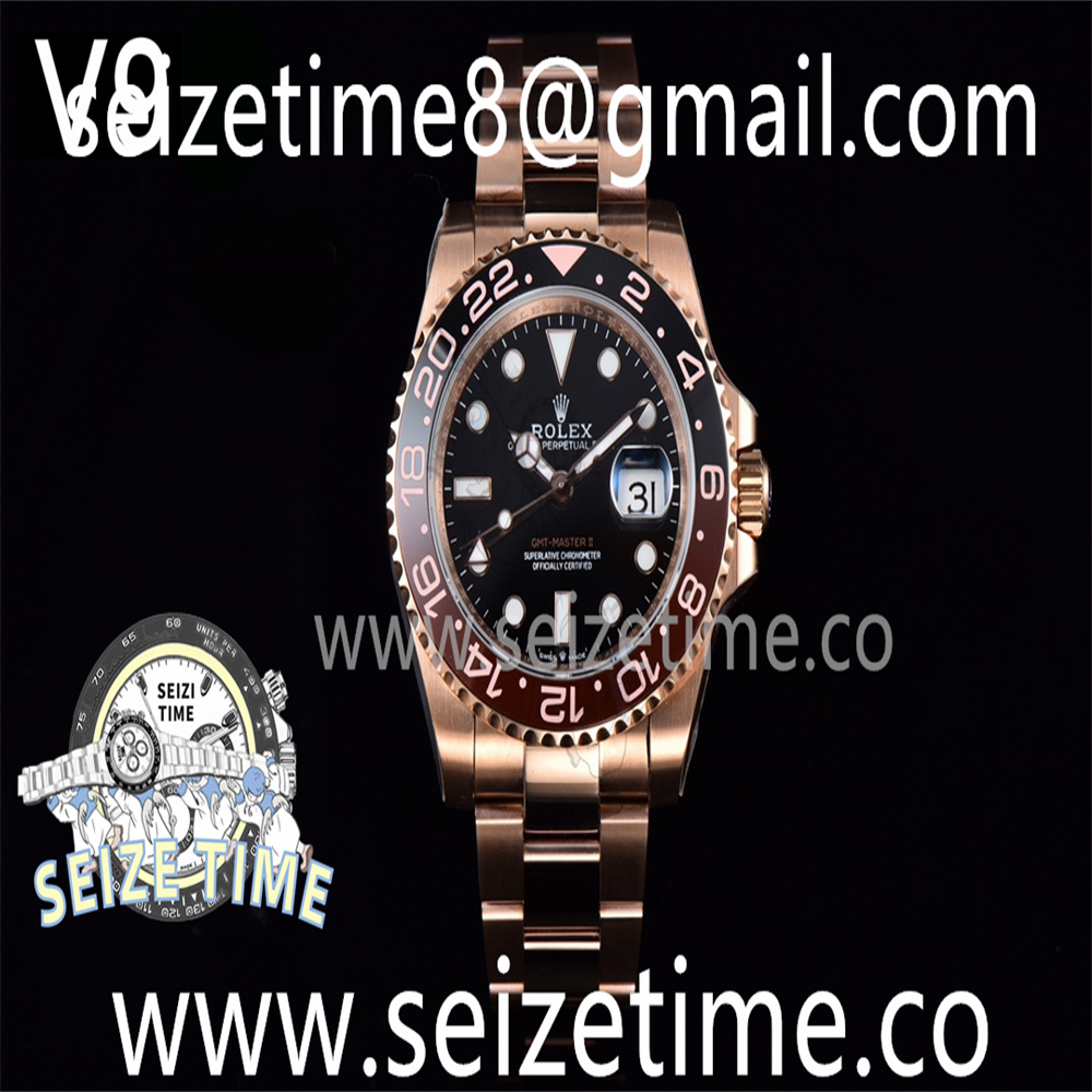 GMT-Master II 126715CHNR “Rootbeer” 904L RG V9F 1:1 Best Edition Black Dial on RG Oyster Bracelet A3285