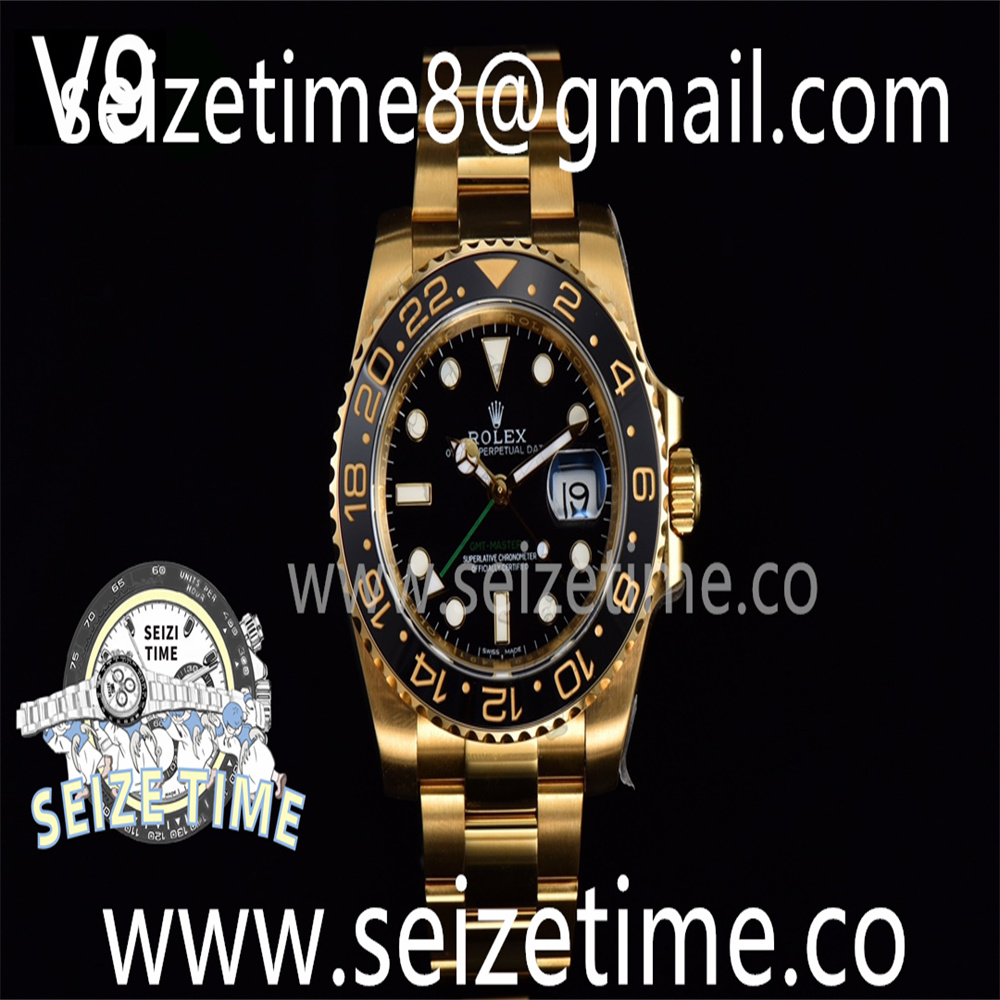 GMT-Master II 116718LN 904L YG V9F 1:1 Best Edition Black Dial on YG Oyster Bracelet A3285