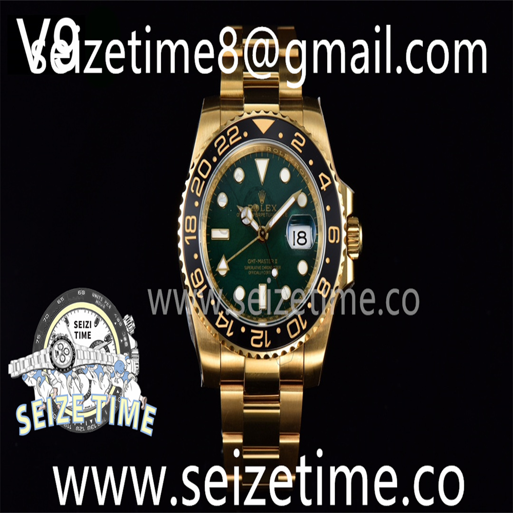 GMT-Master II 116718LN 904L YG V9F 1:1 Best Edition Green Dial on YG Oyster Bracelet A3285