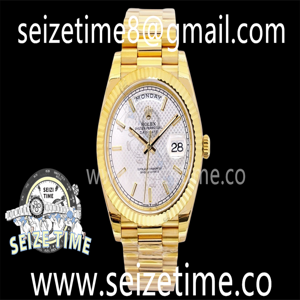 Day Date 40 YG EWF 1:1 Best Edition Silver Dial on YG Bracelet A3255