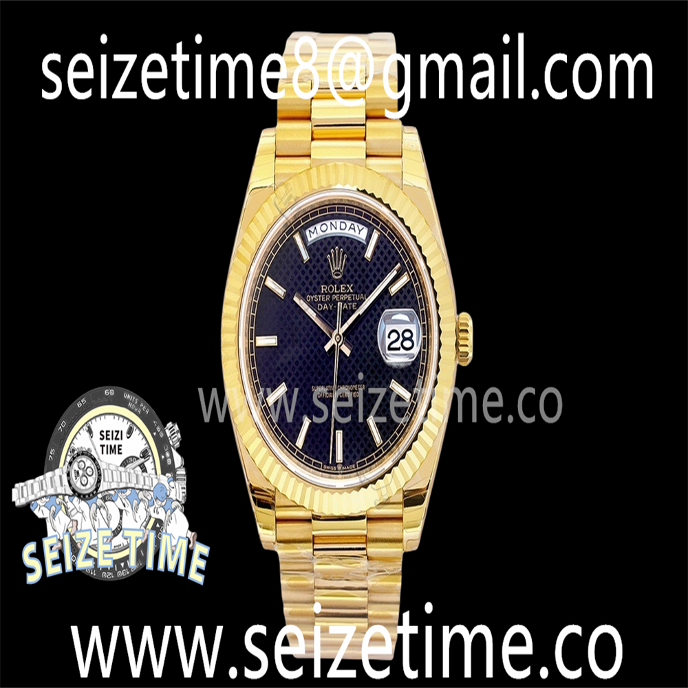 Day Date 40 YG EWF 1:1 Best Edition Black Dial on YG Bracelet A3255