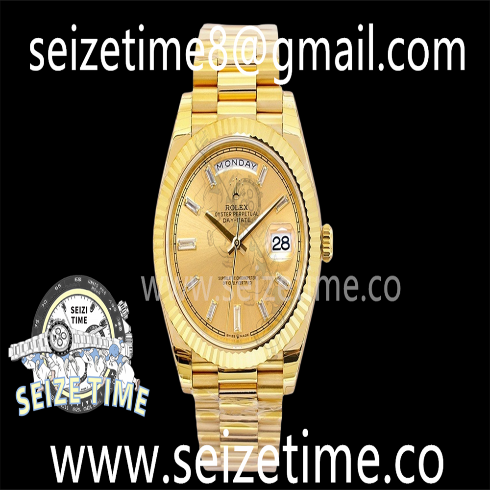 Day Date 40 YG EWF 1:1 Best Edition YG Crystal Dial on YG Bracelet A3255