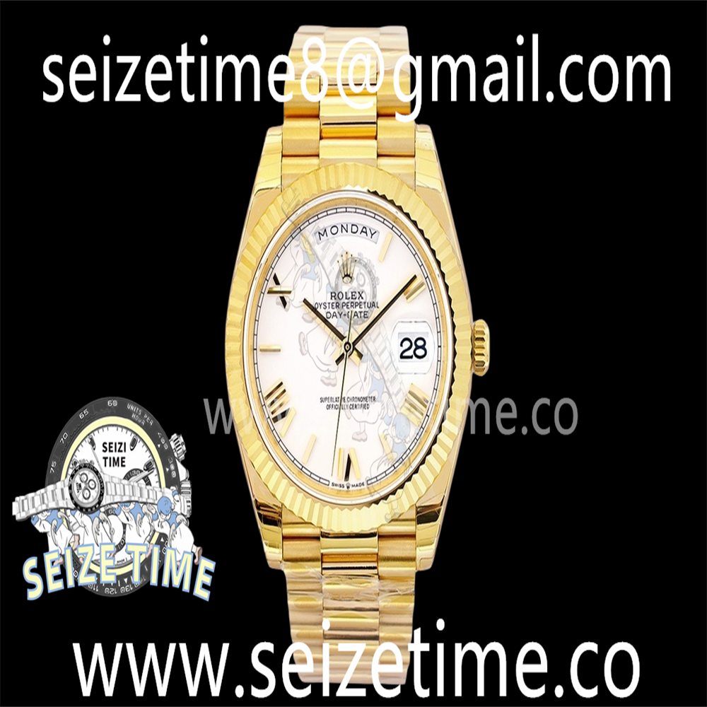 Day Date 40 YG EWF 1:1 Best Edition White Roman Dial on YG Bracelet A3255