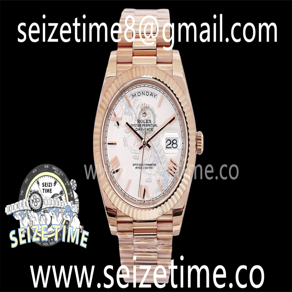 Day Date 40 RG EWF 1:1 Best Edition White Roman Dial on RG Bracelet A3255