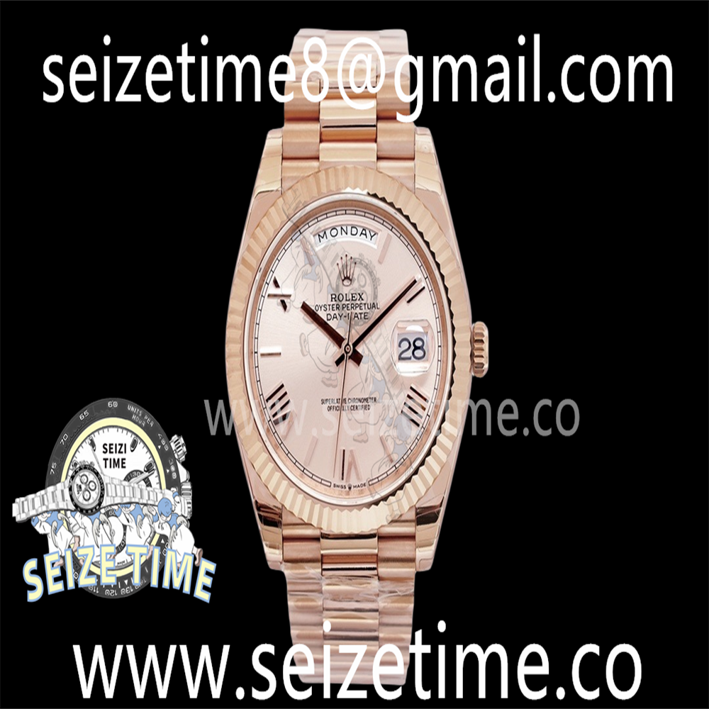 Day Date 40 RG EWF 1:1 Best Edition YG Roman Dial on RG Bracelet A3255