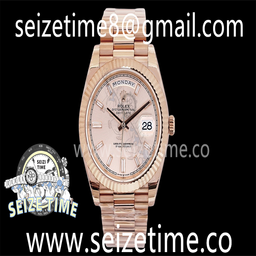 Day Date 40 RG EWF 1:1 Best Edition YG Crystal Dial on RG Bracelet A3255