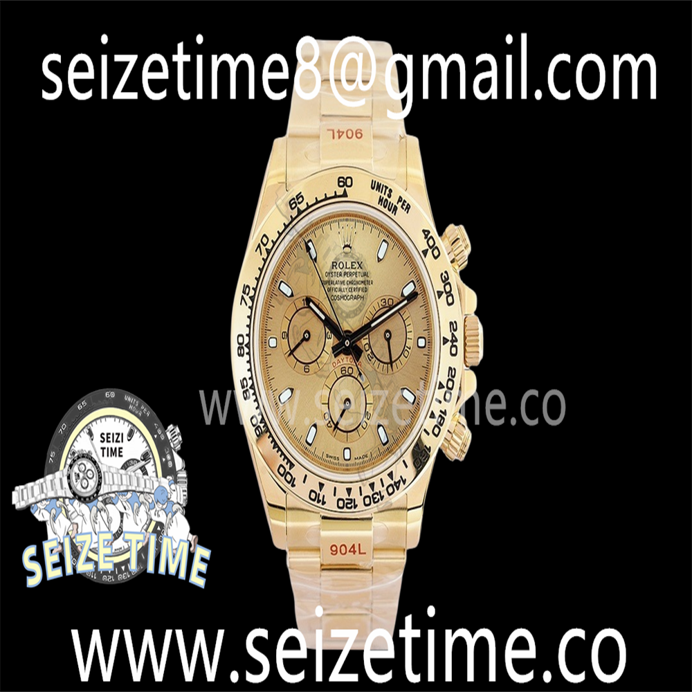 Daytona 116508 904L YG EWF 1:1 Best Edition Gold Dial on YG Bracelet A7750