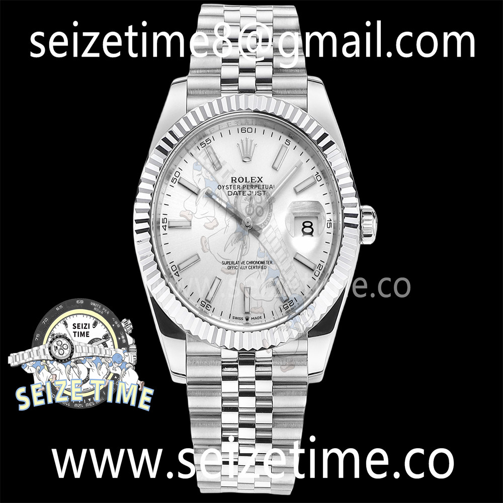 Datejust 41mm 126334 SS EWF Best Edition Silver Dial on SS Jubilee Bracelet A3235