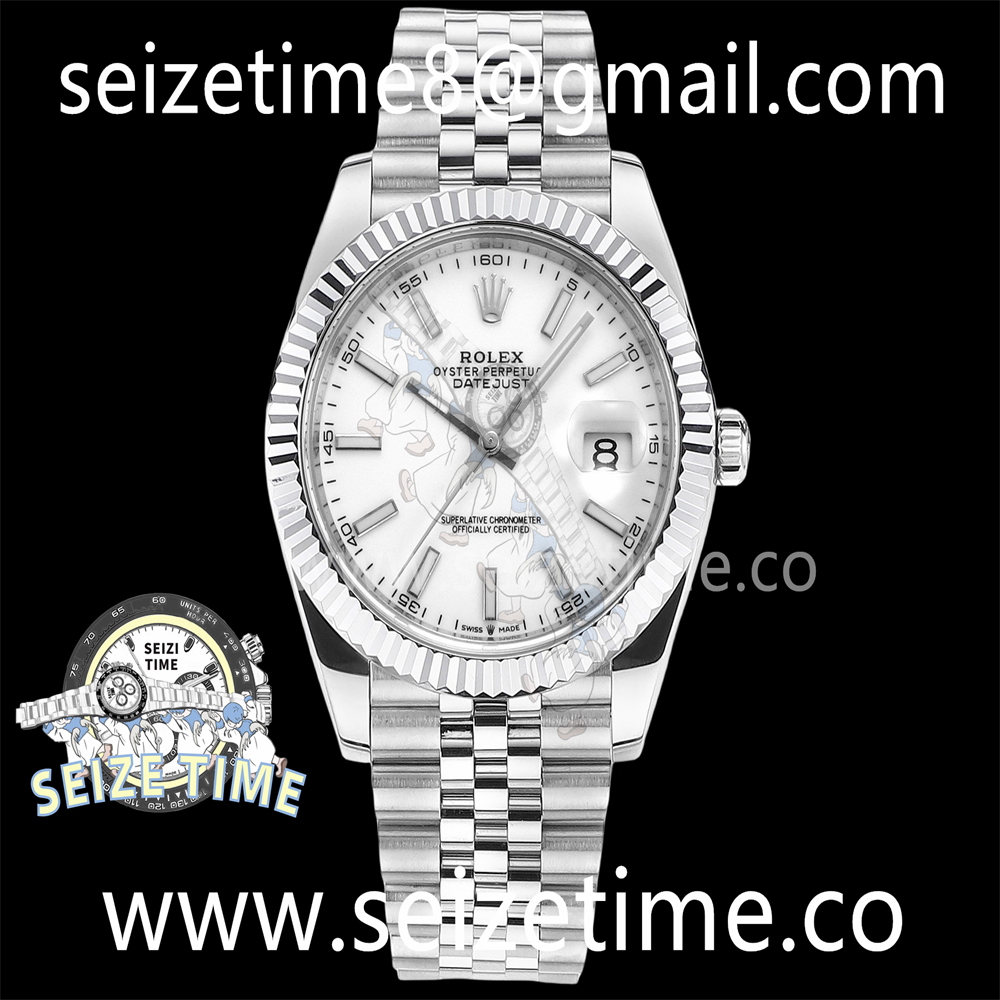 Datejust 41mm 126334 SS EWF Best Edition White Dial on SS Jubilee Bracelet A3235