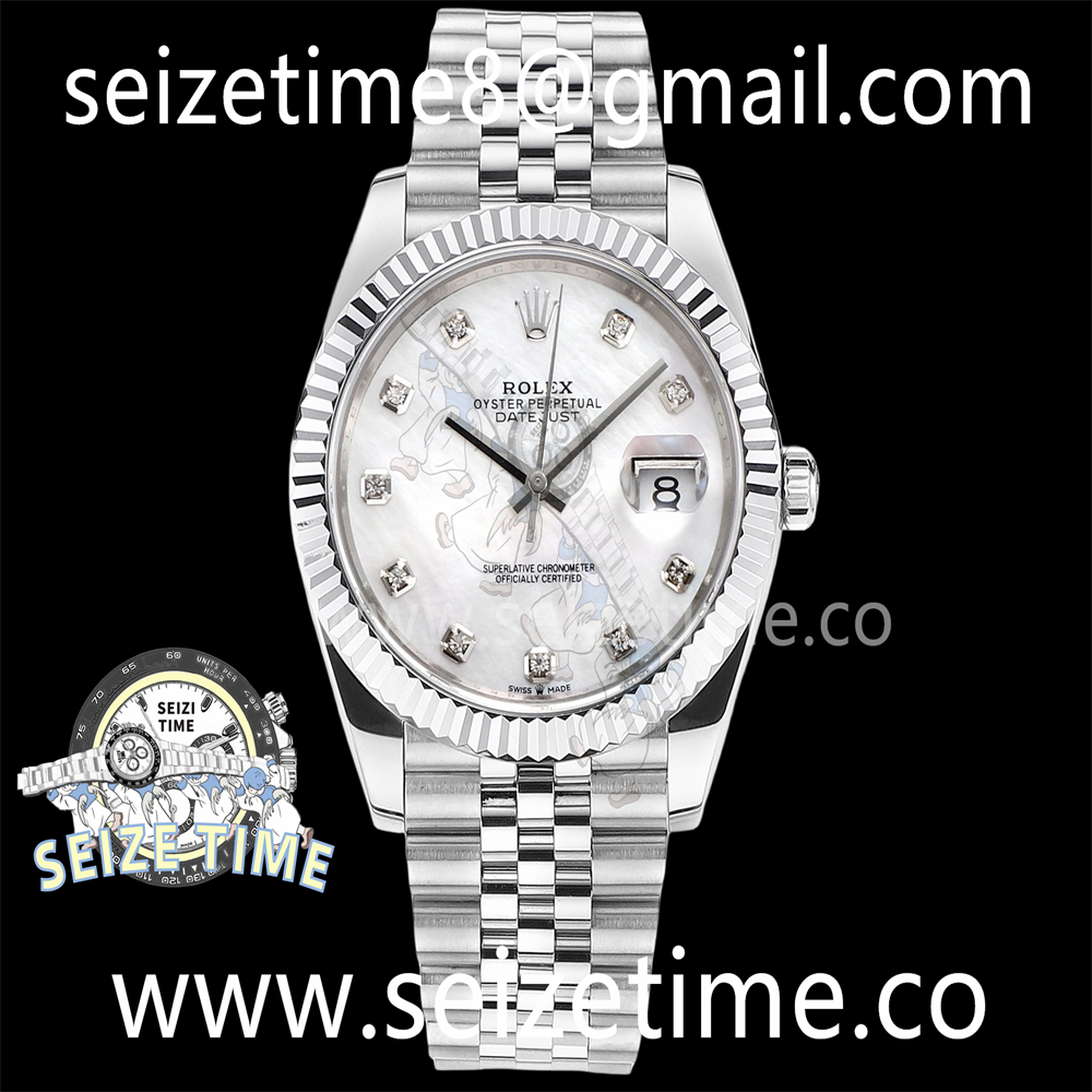 Datejust 41mm 126334 SS EWF Best Edition White MOP dial on SS Jubilee Bracelet A3235