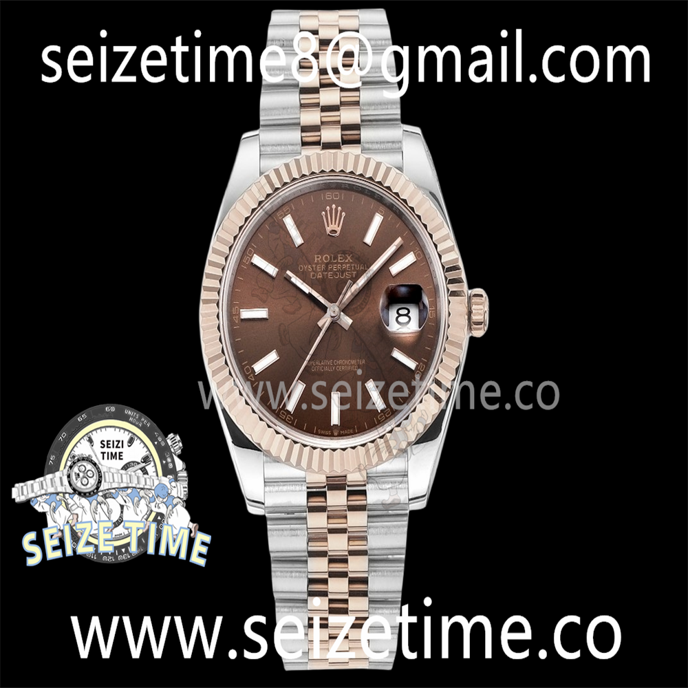 Datejust 41mm 126331 SS/RG EWF Best Edition Brown Dial on SS/RG Jubilee Bracelet A3235