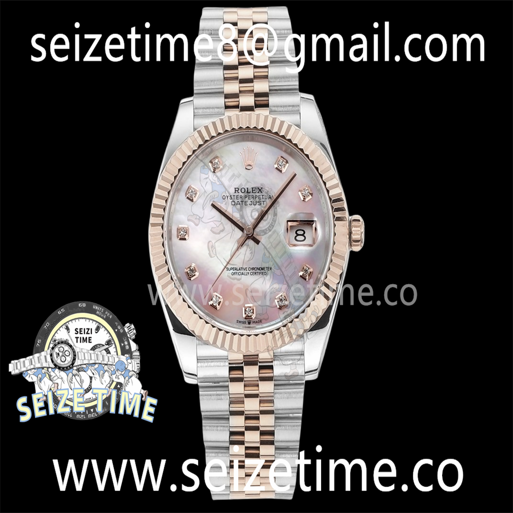 Datejust 41mm 126331 SS/RG EWF Best Edition White MOP dial on SS/RG Jubilee Bracelet A3235