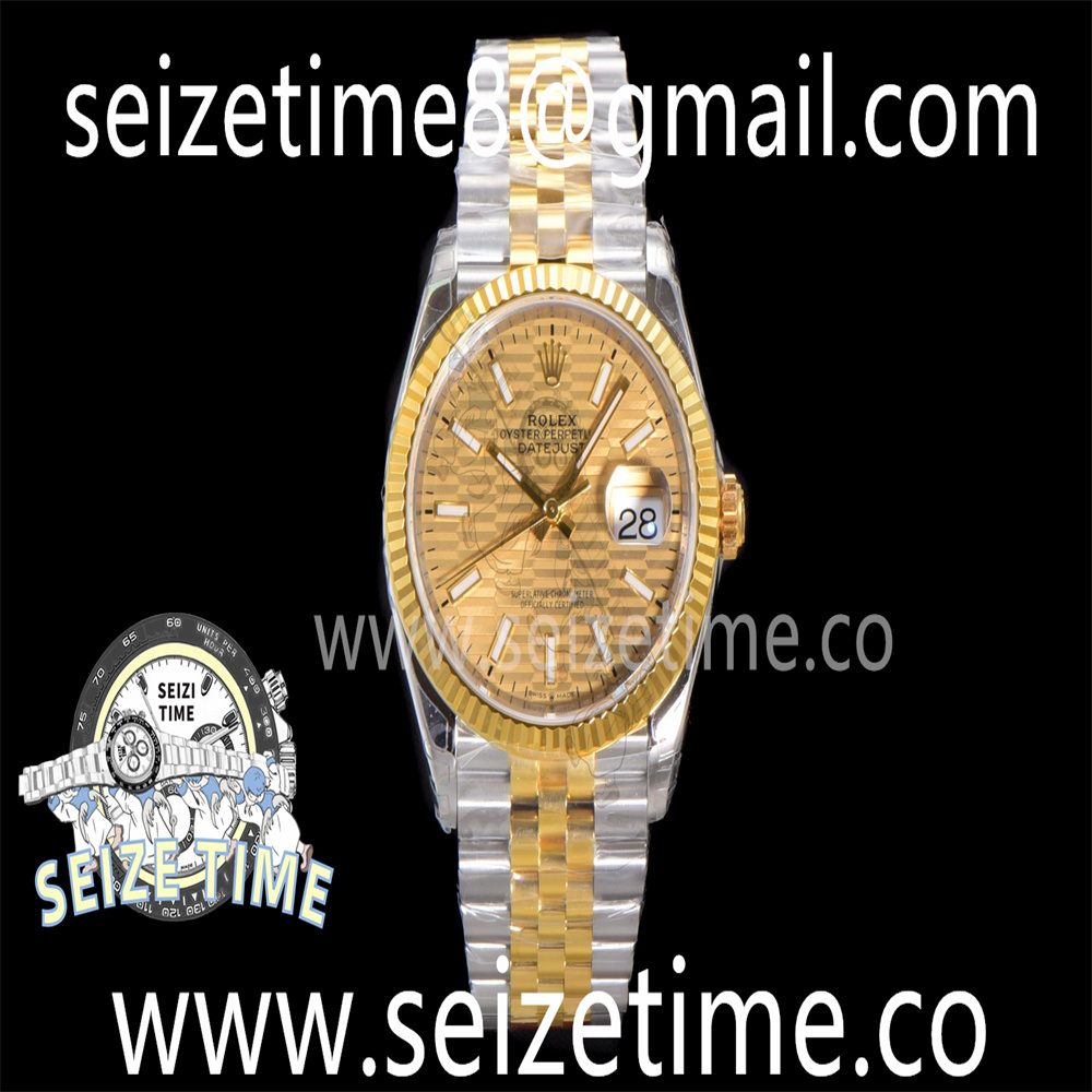 DateJust 36 YG/SS 126233 VSF 1:1 Best Edition 904L Steel YG Textured Dial on Jubilee Bracelet VS3235