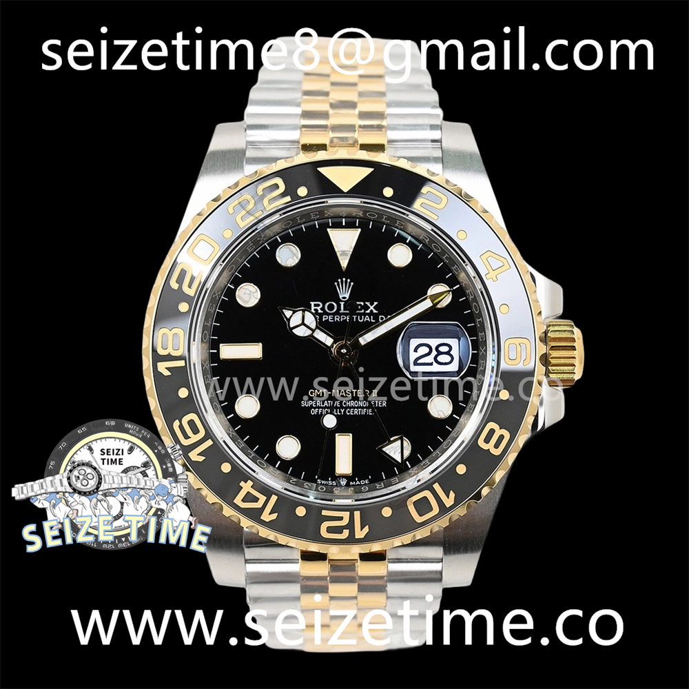 GMT-Master II 126713GRNR 904L YG/SS EWF 1:1 Best Edition Black Dial Dots on YG/SS Jubilee Bracelet VR3285 CHS