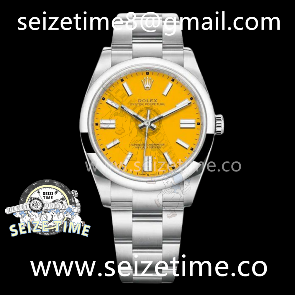 Oyster Perpetual 41mm 124300 JVSF 1:1 Best Edition 904L Steel Yellow Dial on SS Bracelet SA3230