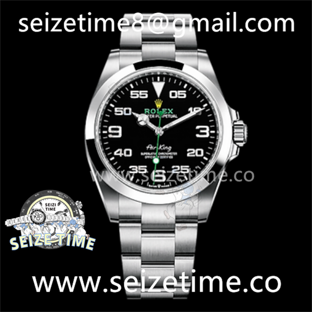 Air-King 126900 JVSF 1:1 Best Edition 904L Steel Black Dial on SS Bracelet VR3230