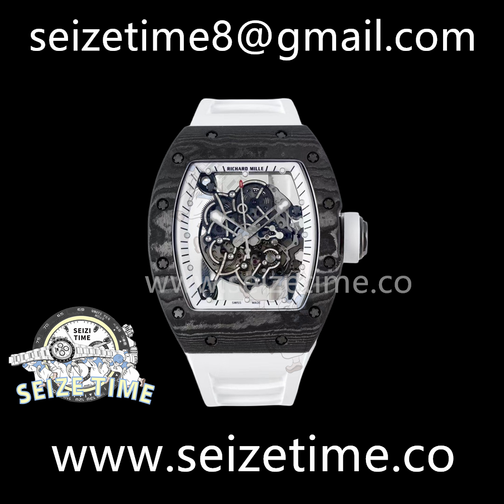 RM55 "Bubba Watson White Legend" NTPT Skeleton Dial on Rubber Strap ZF V3 NH05A