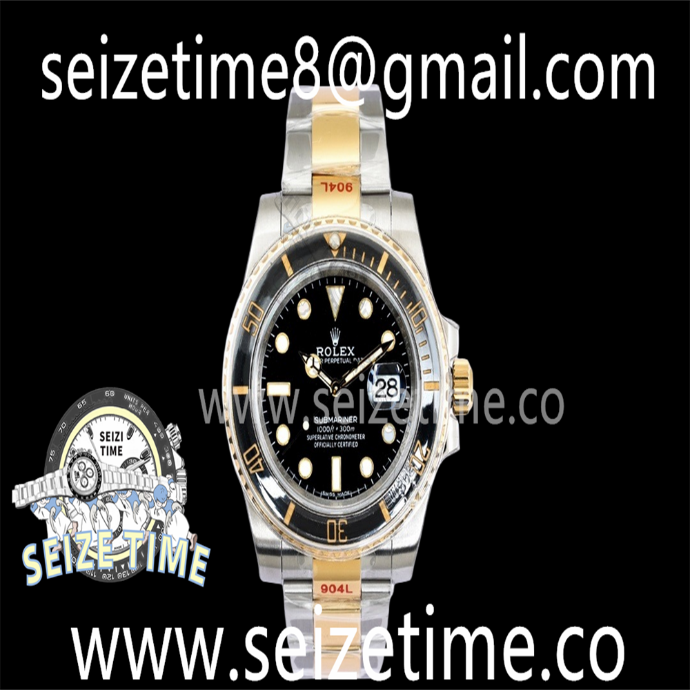 Submariner 116613LN YG/SS EWF 1:1 Best Edition Black Dial on YG/SS Bracelet A3135 V2