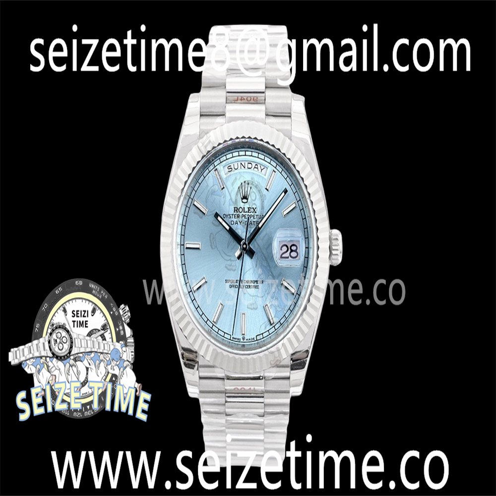Day Date 40 SS EWF 1:1 Best Edition Ice Blue Dial on SS Bracelet A3255
