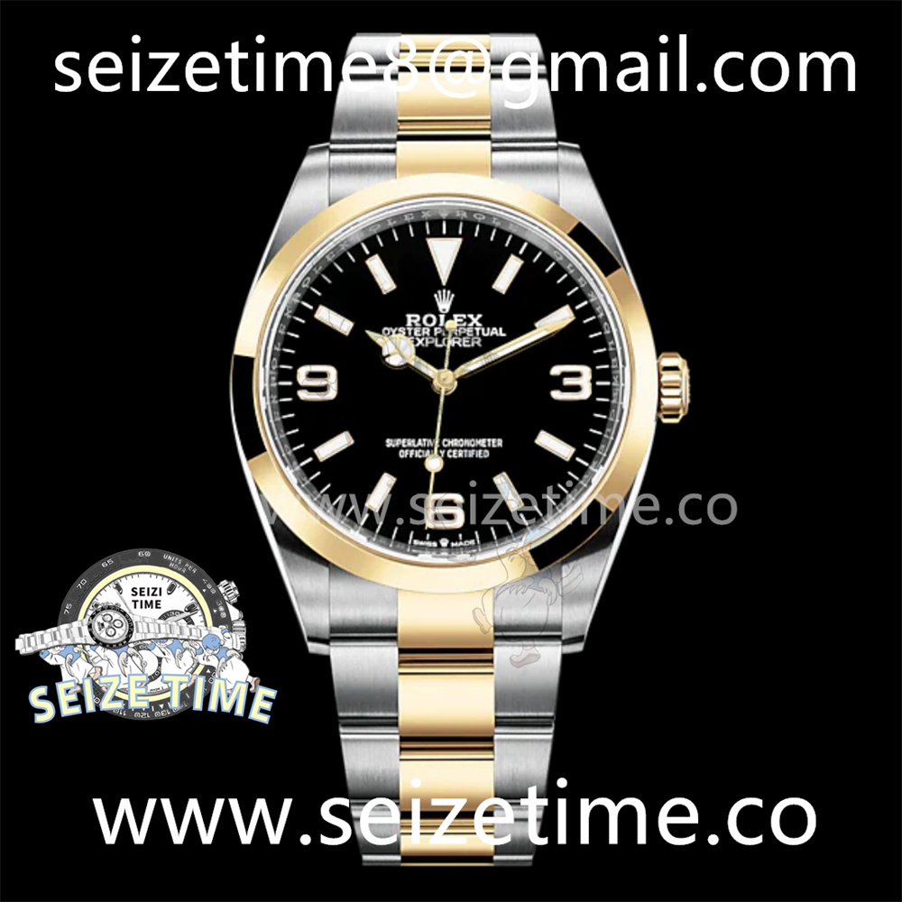 Explorer 124273 YG/SS EWF 1:1 Best Edition Black Dial on YG/SS Bracelet Asia 3230
