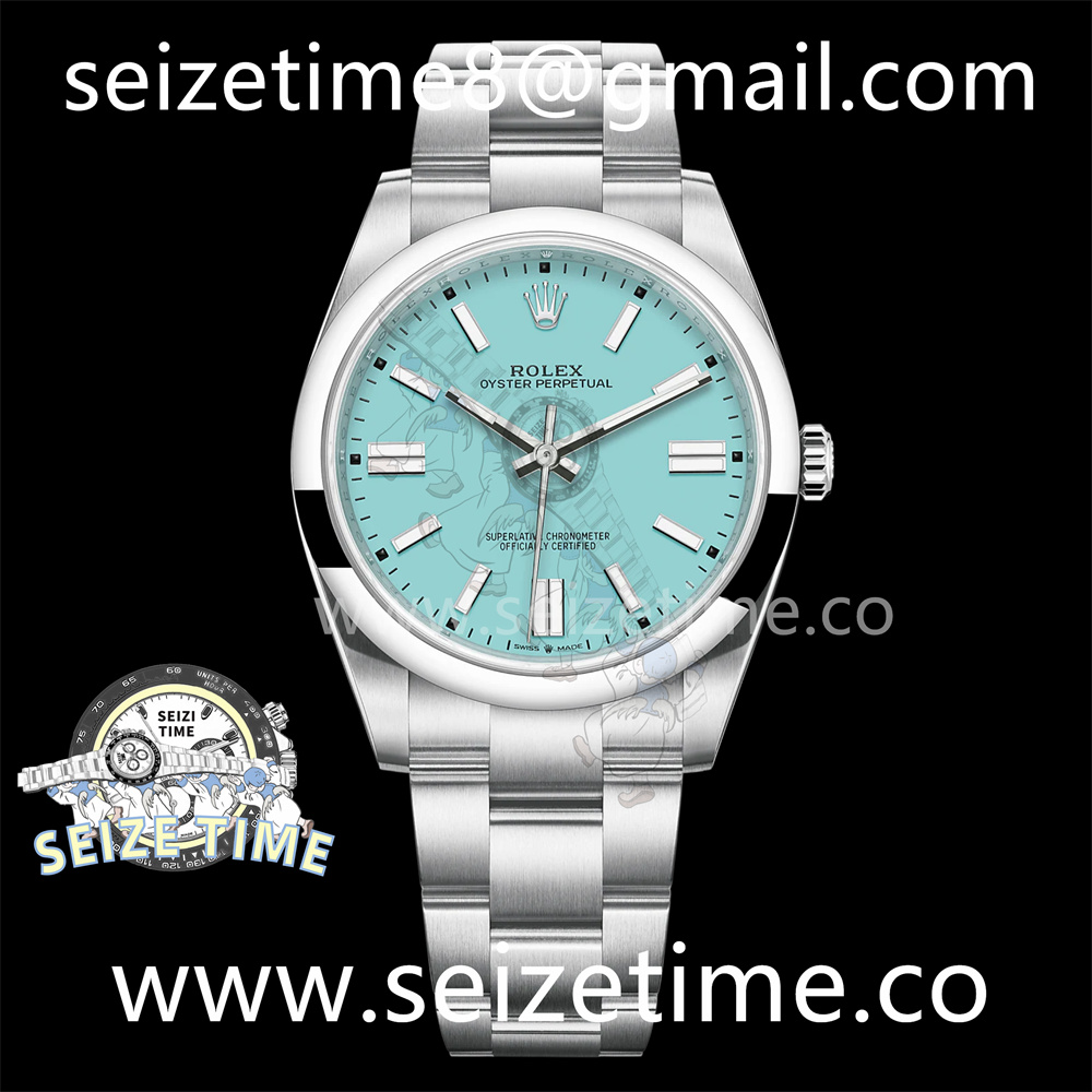 Oyster Perpetual 41mm 124300 JVSF 1:1 Best Edition 904L Steel Tiffany Blue Dial on SS Bracelet SA3230