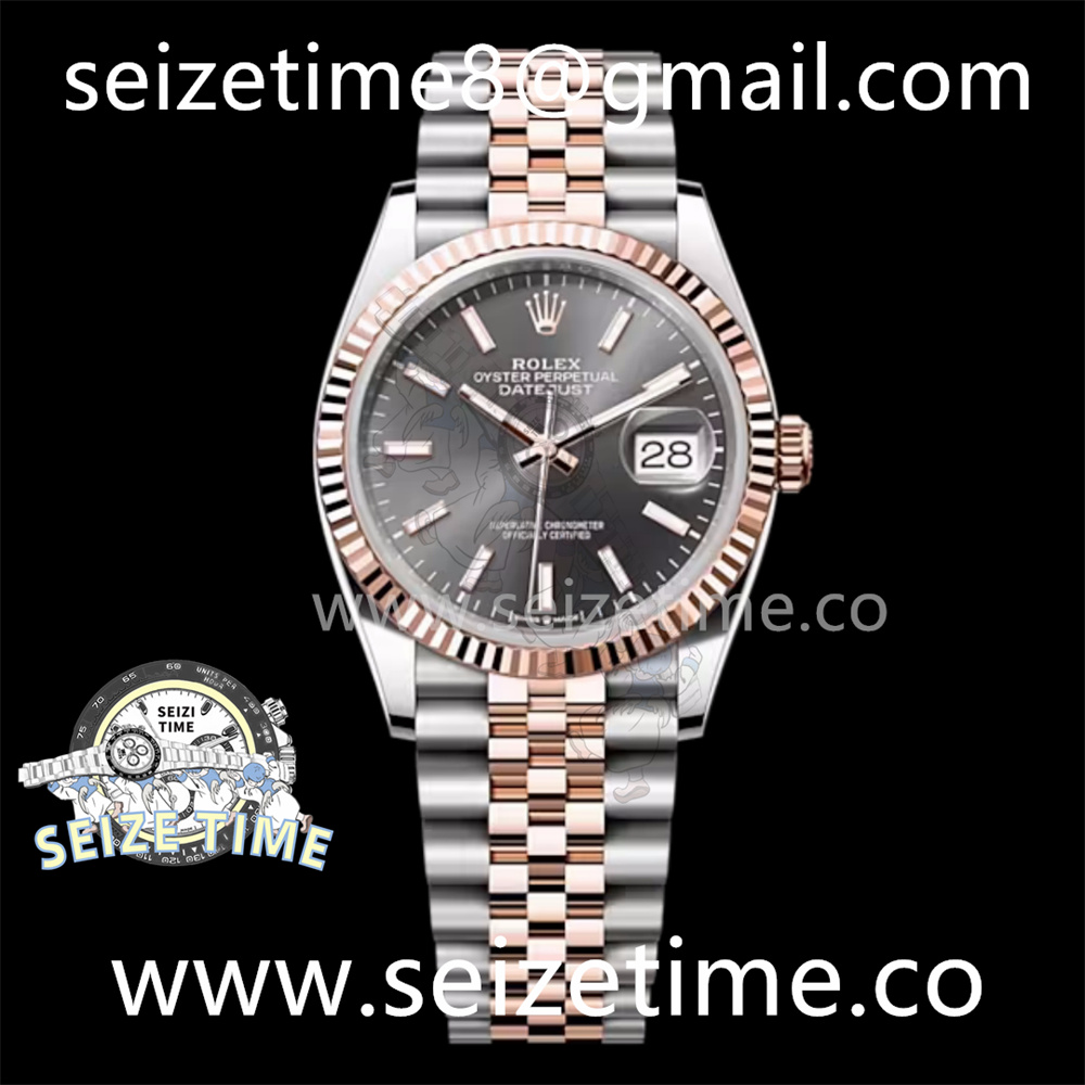 DateJust 36 RG/SS 116231 VSF 1:1 Best Edition 904L Steel Gray Stick Dial on Jubilee Bracelet VS3235