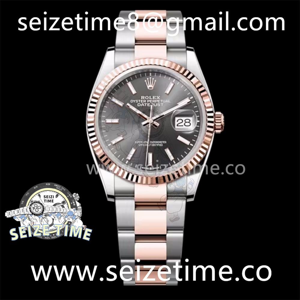 Datejust 36MM 126234 RG/SS EWF 1:1 Best Edition Grey Dial on RG/SS Oyster Bracelet A3235
