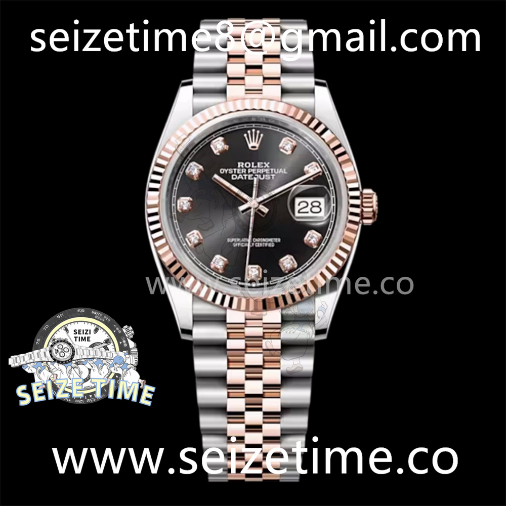 Datejust 36 904L RG/SS GMF 1:1 Best Edition Black Dial on RG/SS Jubilee Bracelet VR3235