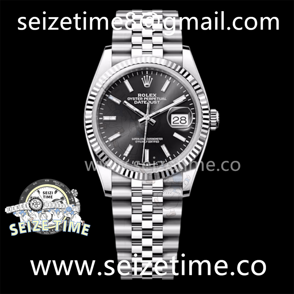 Datejust 36MM 126234 SS EWF 1:1 Best Edition Black Dial on SS Jubilee Bracelet A3235