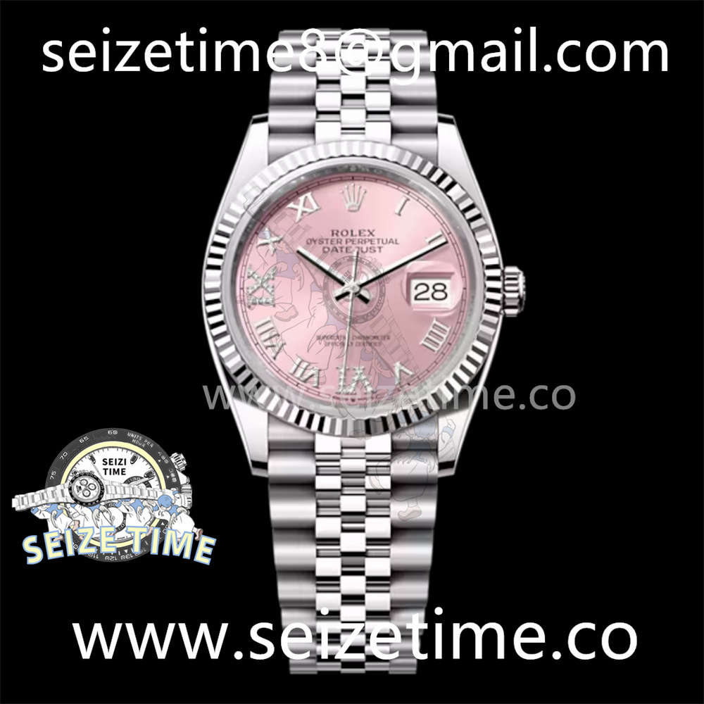 Datejust 36MM 126234 SS EWF 1:1 Best Edition Pink Dial on SS Jubilee Bracelet A3235