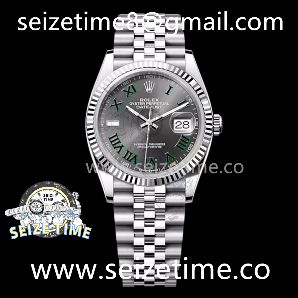 DateJust 36 SS 126234 VSF 1:1 Best Edition 904L Steel Gray Green Roman Dial on Jubilee Bracelet VS3235