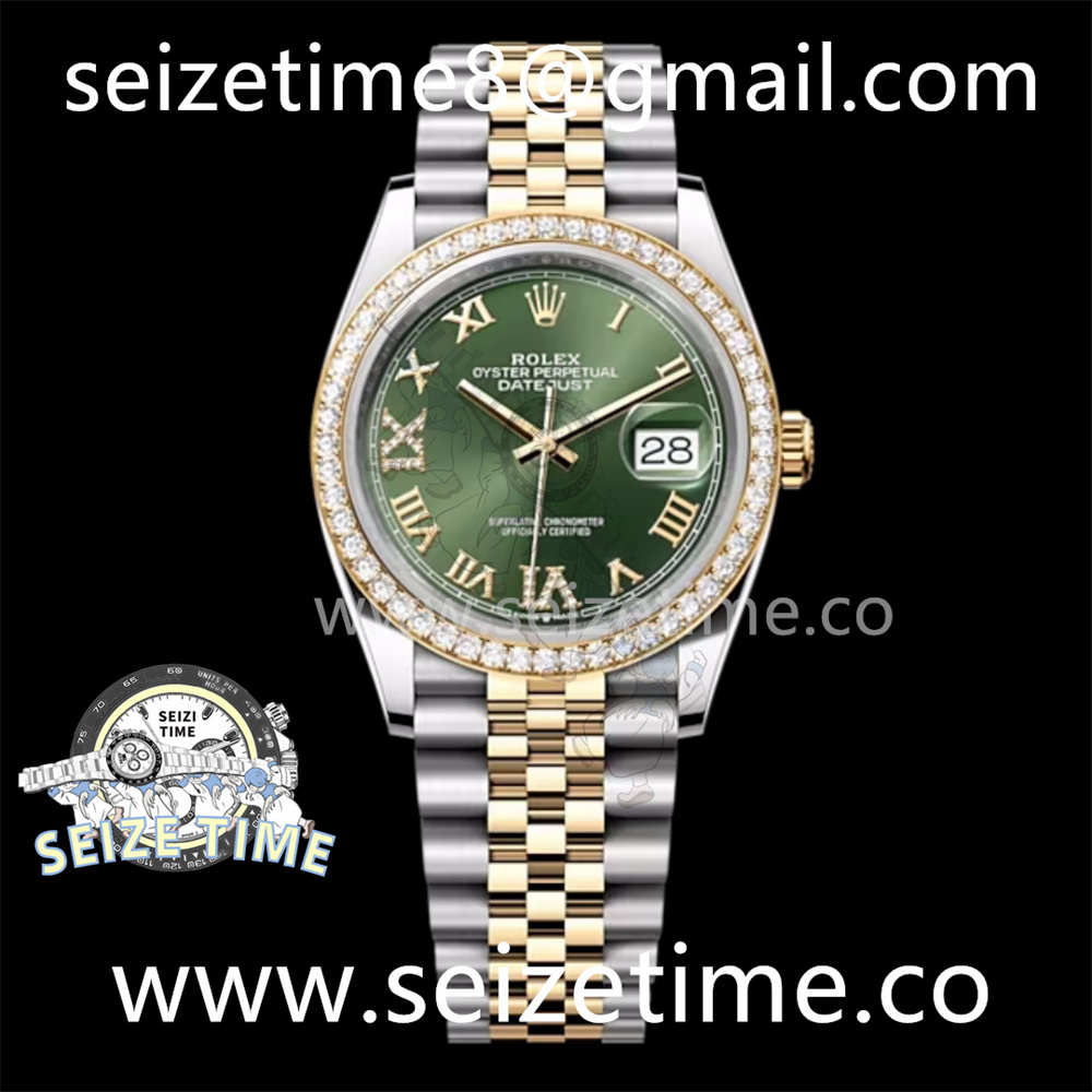 Datejust 36MM 126234 YG/SS EWF 1:1 Best Edition Green Dial on YG/SS Jubilee Bracelet A3235