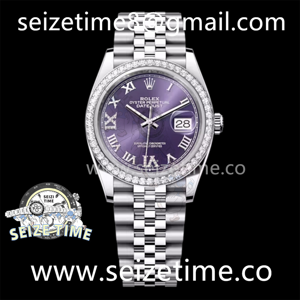Datejust 36 904L SS GMF 1:1 Best Edition Purple Dial on SS Jubilee Bracelet VR3235