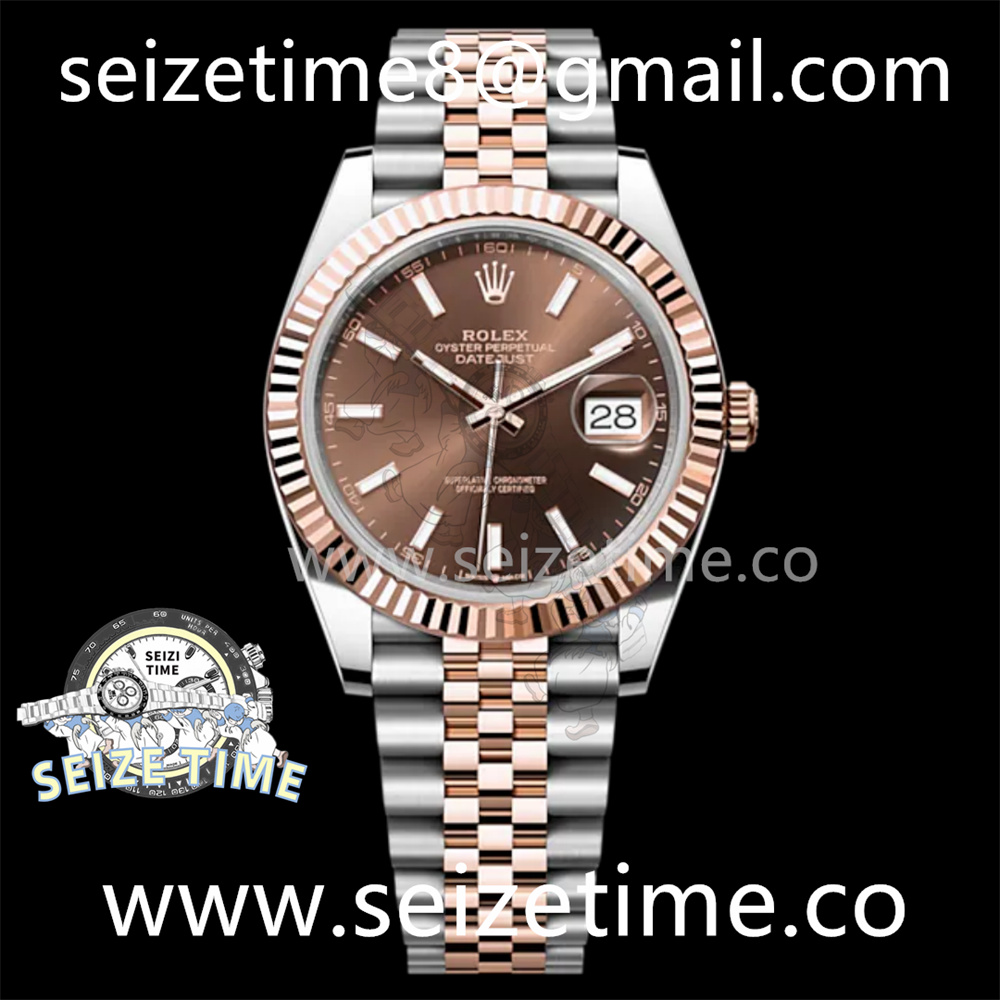 DateJust 41 126331 904L SS/RG VSF 1:1 Best Edition Brown Dial on Jubilee Bracelet VS3235