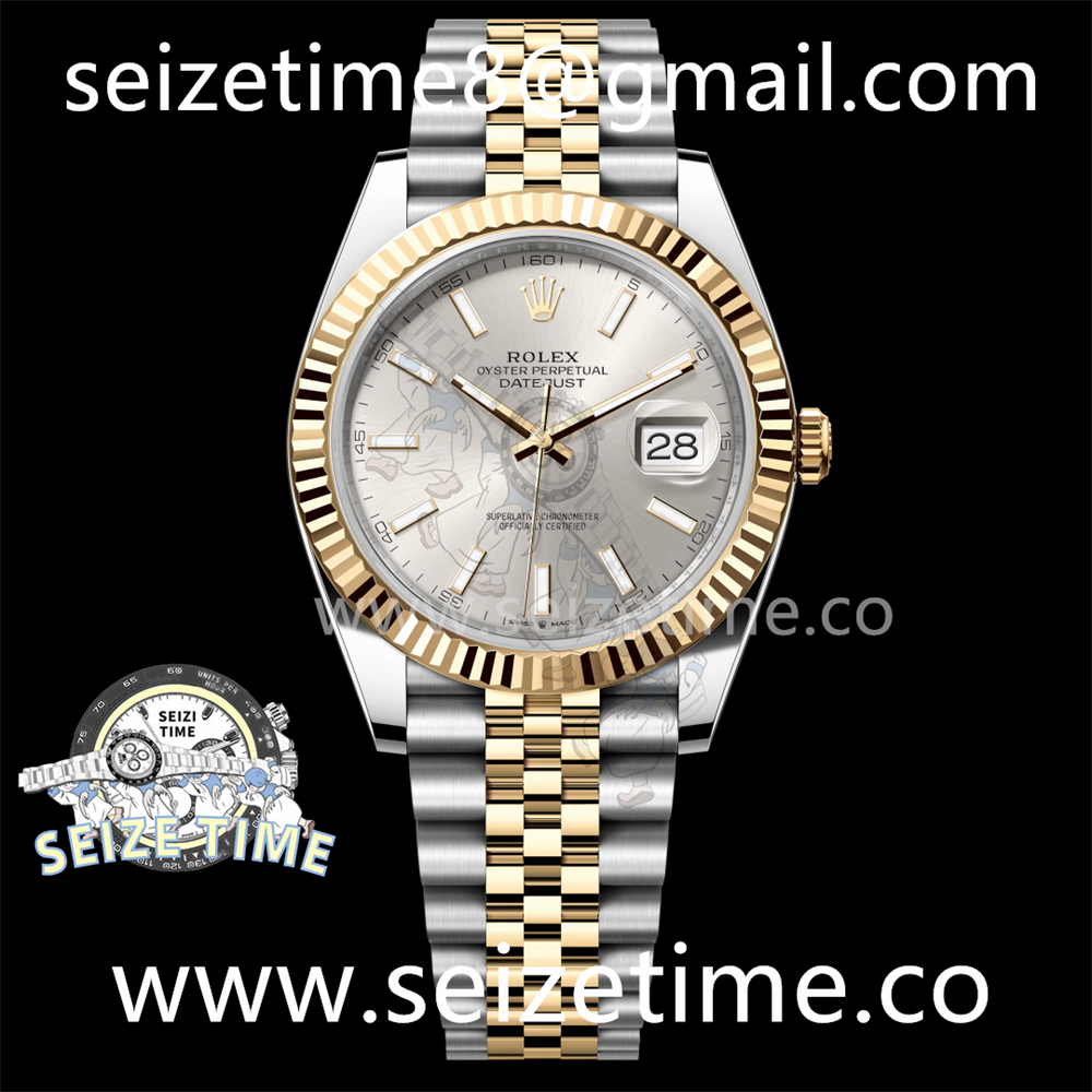 DateJust 41 SS/YG 126303 Polished Bezel KING 1:1 Best Edition 904L Steel Silver Dial on Jubilee Bracelet VR3235