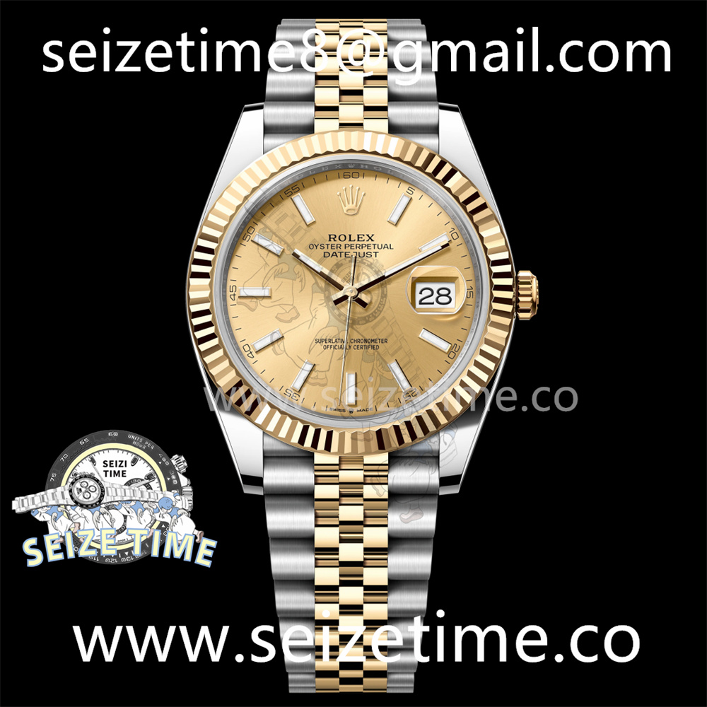 DateJust 41 SS/YG 126303 Polished Bezel KING 1:1 Best Edition 904L Steel YG Dial on Jubilee Bracelet VR3235