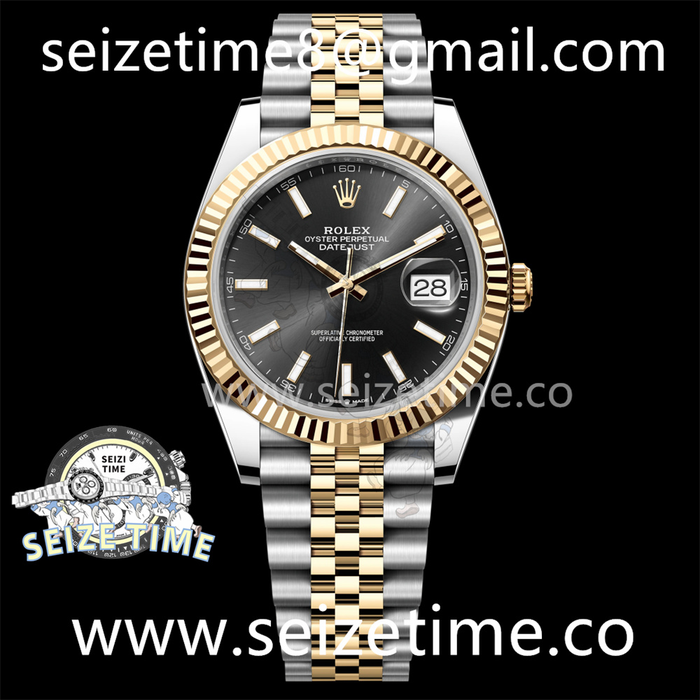 DateJust 41 SS/YG 126303 Polished Bezel KING 1:1 Best Edition 904L Steel Grey Dial on Jubilee Bracelet VR3235