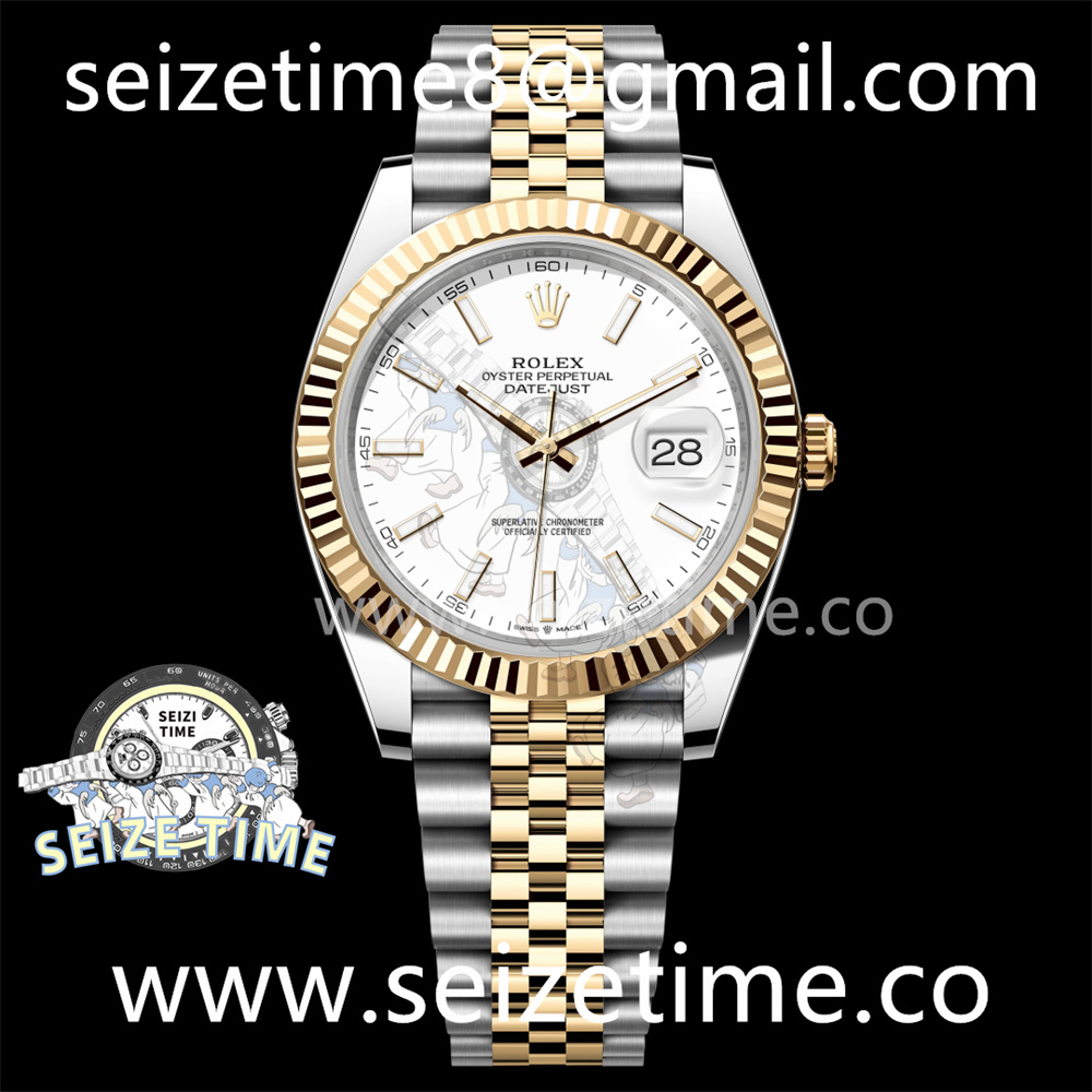 DateJust 41 SS/YG 126303 Polished Bezel KING 1:1 Best Edition 904L Steel White Dial on Jubilee Bracelet VR3235