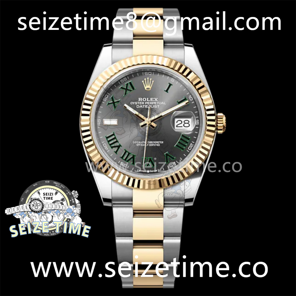 DateJust 41 SS/YG 126303 Polished Bezel KING 1:1 Best Edition 904L Steel Grey Dial on Oyster Bracelet VR3235