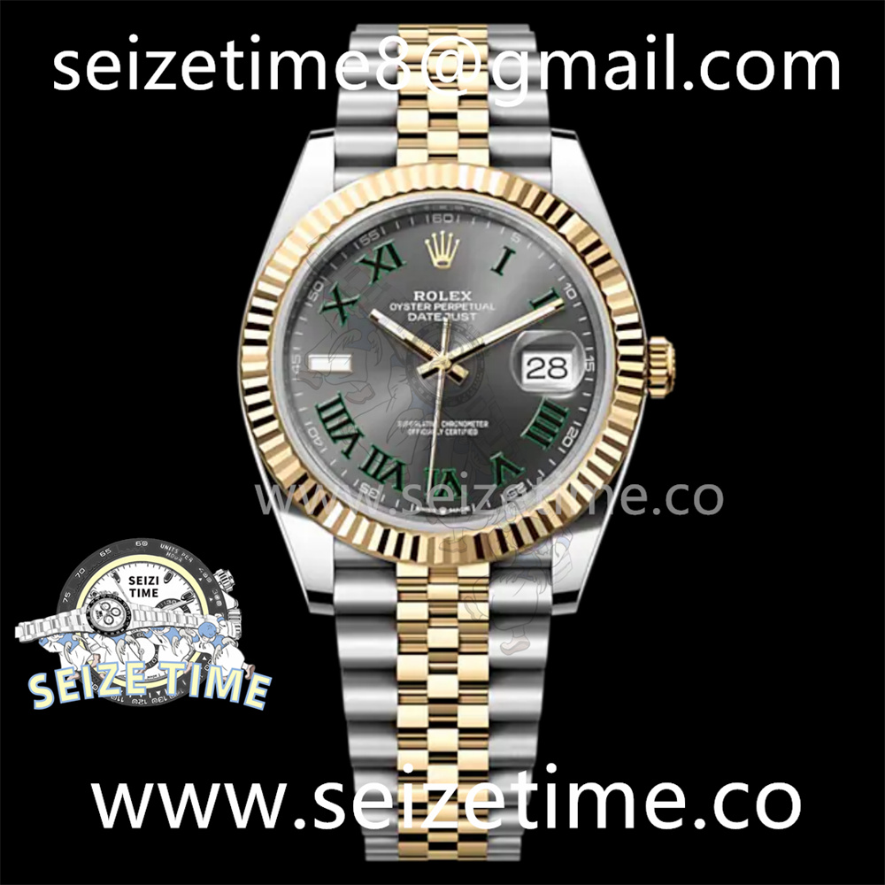 DateJust 41 SS/YG 126303 Polished Bezel KING 1:1 Best Edition 904L Steel Grey Dial on Jubilee Bracelet VR3235