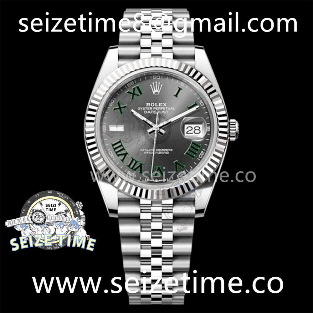 DateJust 41 126334 904L SS VSF 1:1 Best Edition Gray Green Roman Dial on Jubilee Bracelet VS3235