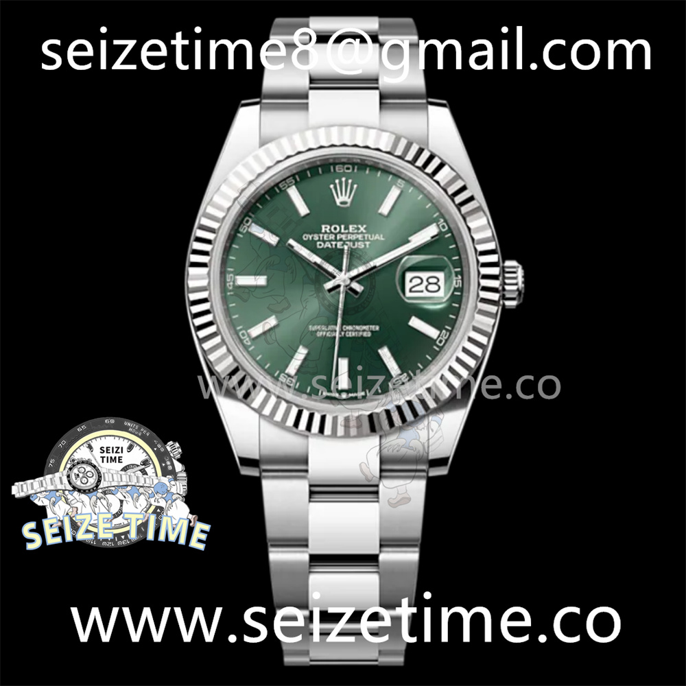 DateJust 41 126334 904L SS VSF 1:1 Best Edition Green Sundust Dial on Oyster Bracelet VS3235