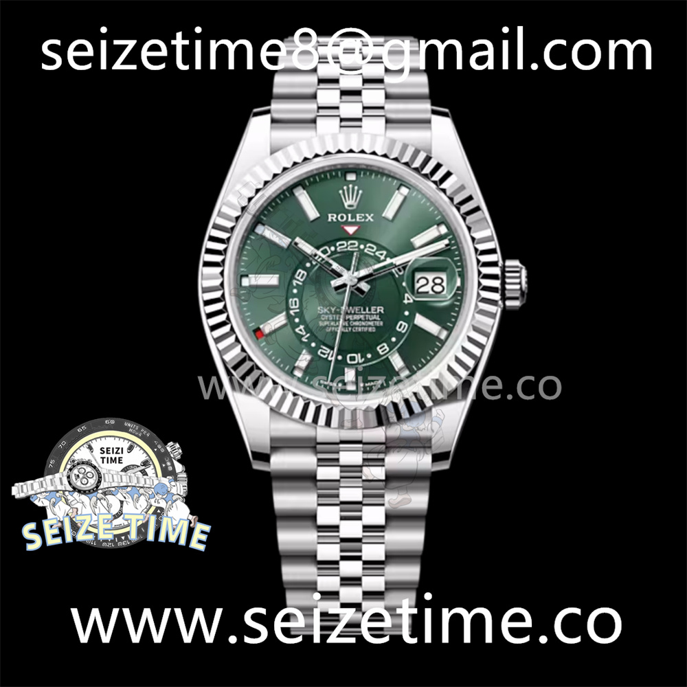 Skydweller SS Noob Best Edition Green Dial on SS Jubilee Bracelet A23J