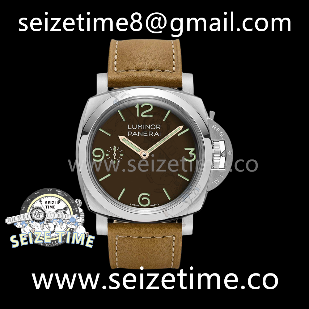 Luminor 1950 3 Days Paneristi 47mm PAM01080 SS Brown Dial on Leather Strap HWF A6497