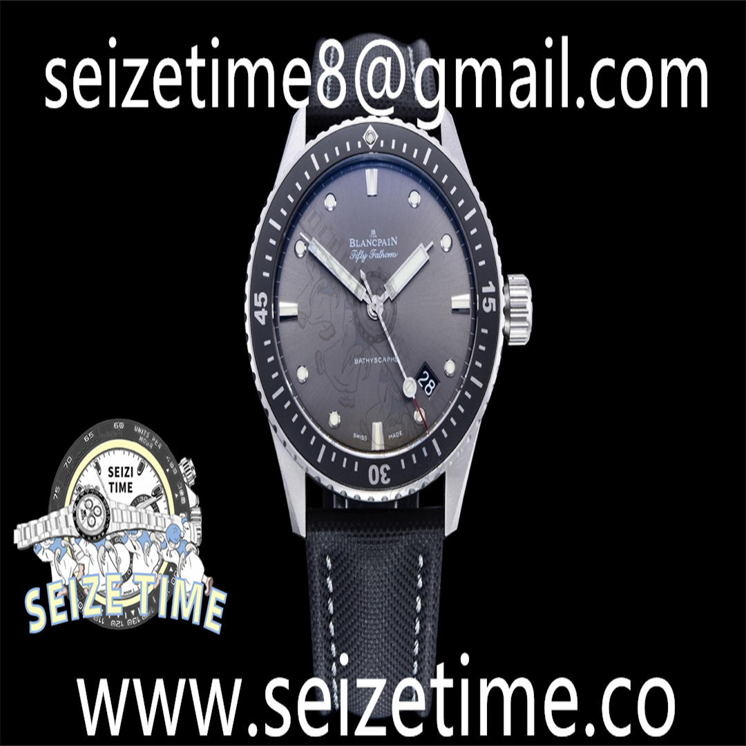 Fifty Fathoms Bathyscaphe SS Grey Dial on Nylon Strap GF V2 Asia 1315