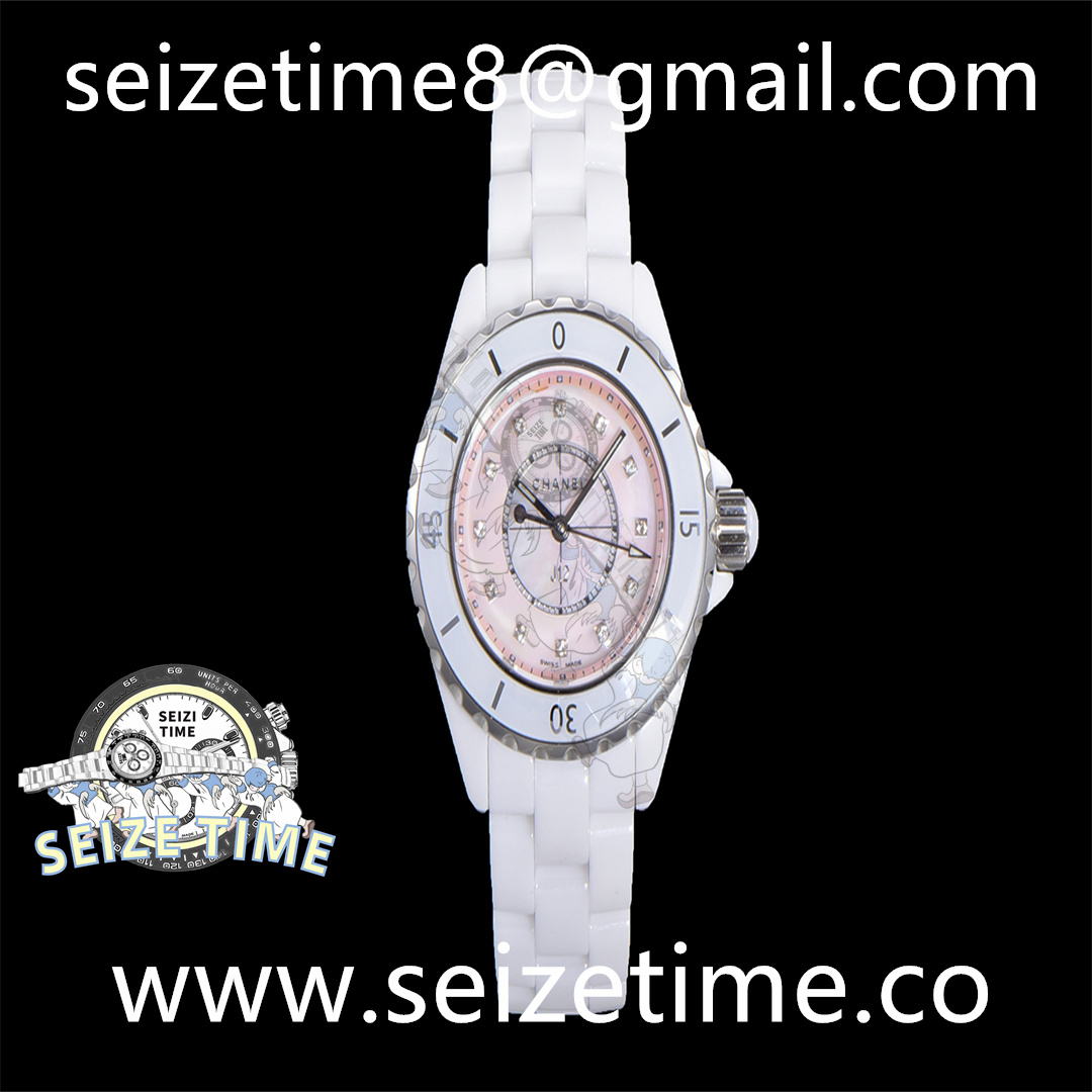J12 33mm CER White Dial on CER Bracelet EAST Swiss Qtz